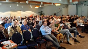 Deelnemers van de International Meteor Conference in de lezingzaal.