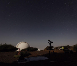 Meteoorwaarnemers op La Palma. Foto: Casper ter Kuile